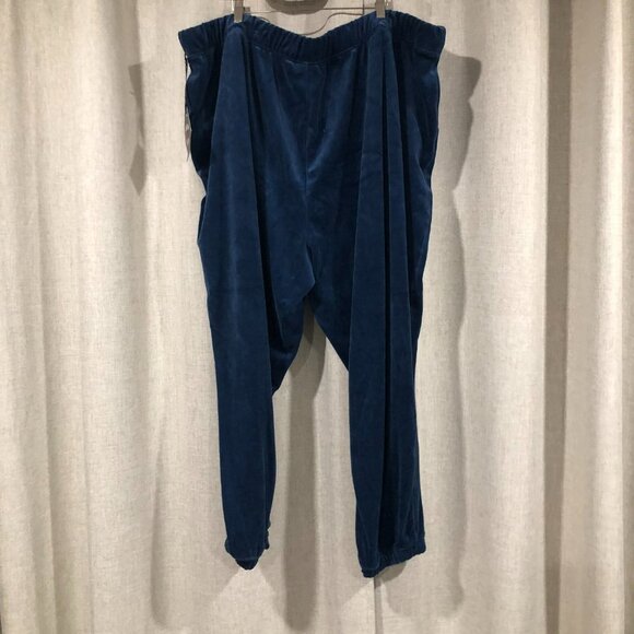 Ava Viv blue velvet joggers pants plus size 4X New NWT - Picture 3 of 3